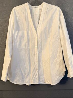 CO ESSENTIALS • white button down shirt - XS